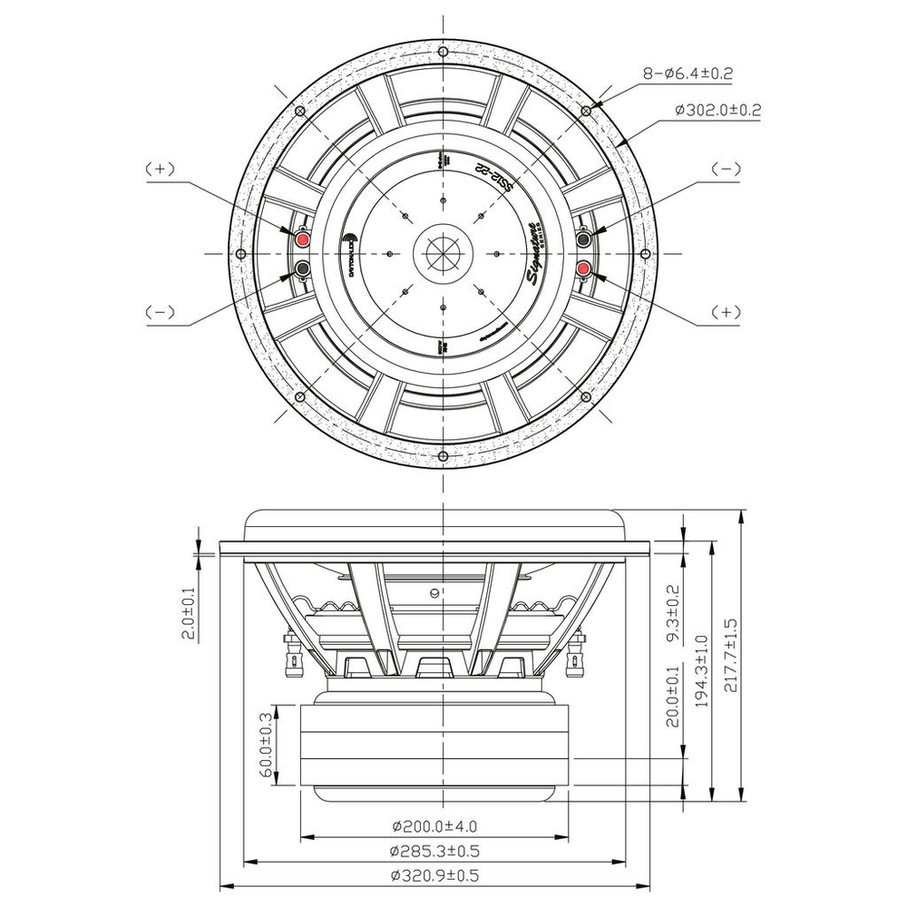Dayton Audio - 12" Signature Subwoofer DVC - SS12-22