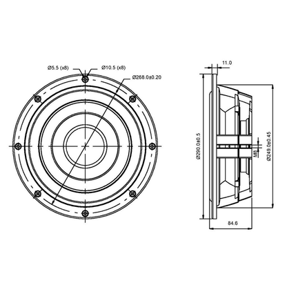 SB Acoustics - 10" DAC Subwoofer - SW26DBAC-00