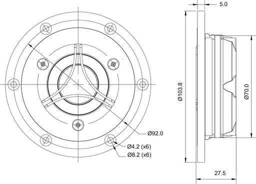 SB Acoustics - 1 1/4" Satori Dome Tweeter Beryllium Neo - TW29BN-B