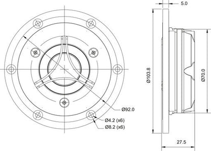 SB Acoustics - 1 1/4" Satori Dome Tweeter Beryllium Neo - TW29BN-B