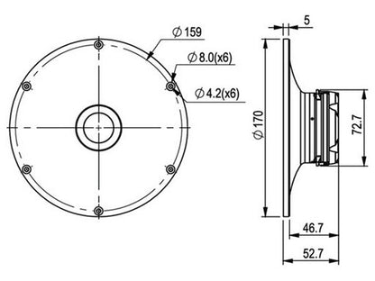 SB Acoustics - 29mm Satori Dome Tweeter TeXtreme Neo with 170mm Waveguide - TW29TXNWG-4