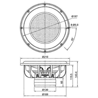 Dayton Audio - 8" Ultimax Subwoofer - UM8-22