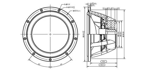 SB Acoustics - 9.5" Satori TeXtreme Woofer - WO24TX-4