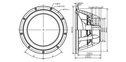 SB Acoustics - 9.5" Satori TeXtreme Woofer - WO24TX-4