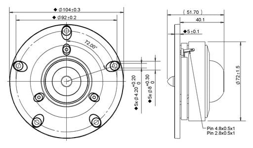 Vifa - 1" Ring Tweeter - XT25TG30-04